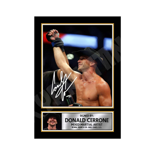 Donald “Cowboy” Cerrone MMA Wrestler Printed Signature Print – MMA Wrestling