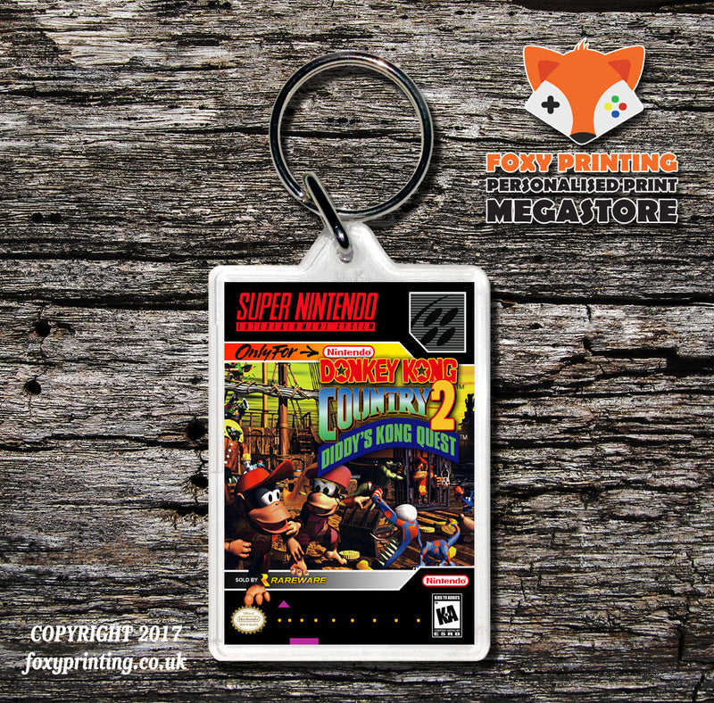 Donkey Kong Country 2 Game Inspired Retro Gaming Keyring