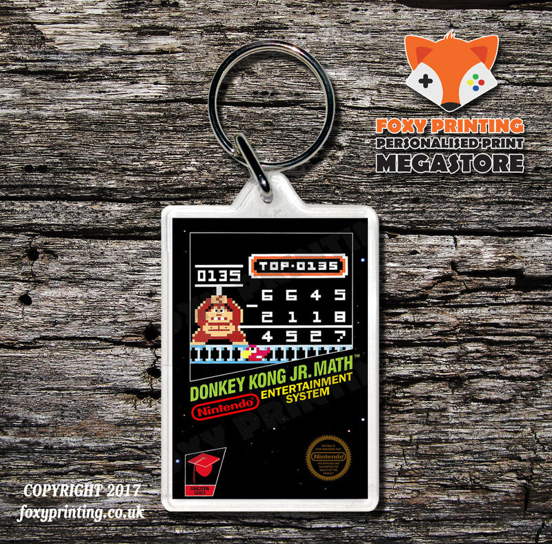 Donkey Kong Classics Retro NES Game Cover Art Gaming Keyring