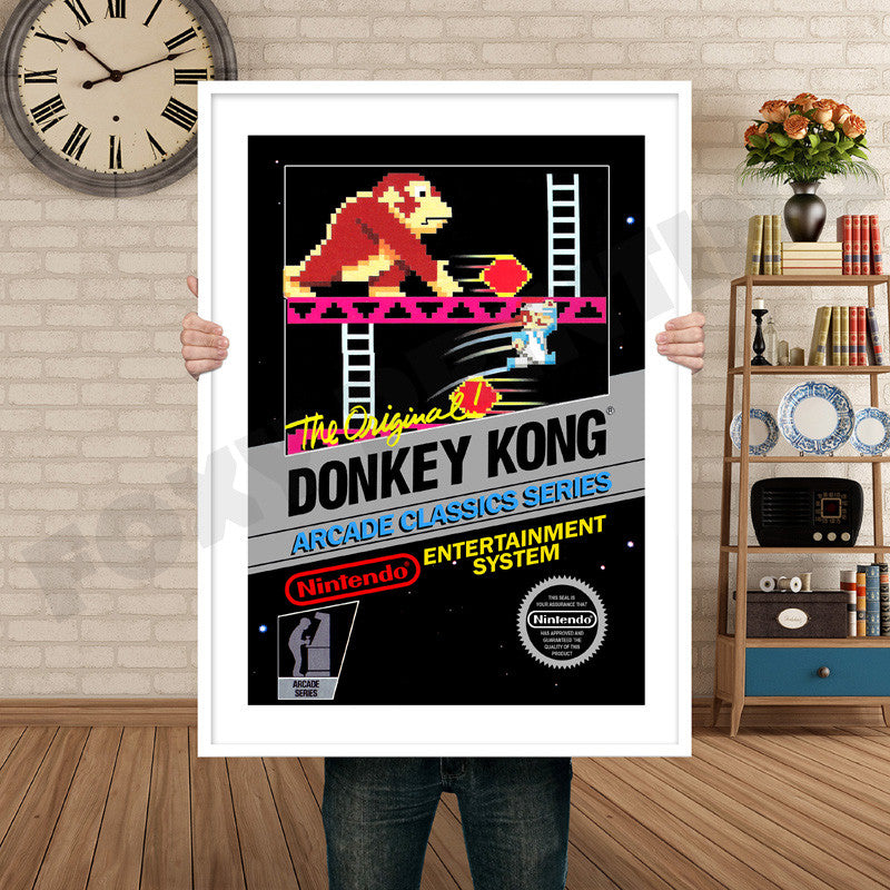 Donkey Kong Retro GAME INSPIRED THEME Nintendo NES Gaming A4 A3 A2 Or A1 Poster Art 199