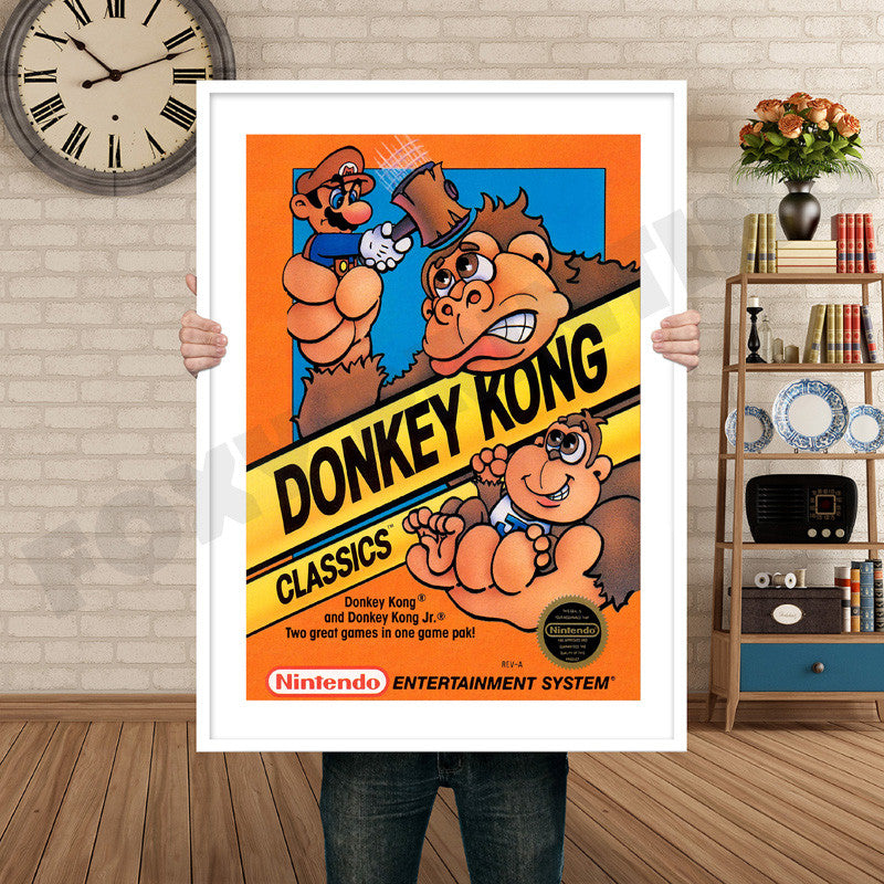 Donkey Kong Classics Retro GAME INSPIRED THEME Nintendo NES Gaming A4 A3 A2 Or A1 Poster Art 201