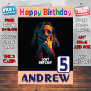 Dont Breathe Theme Style Personalised Kids Inspired Movie Birthday Card (SA)