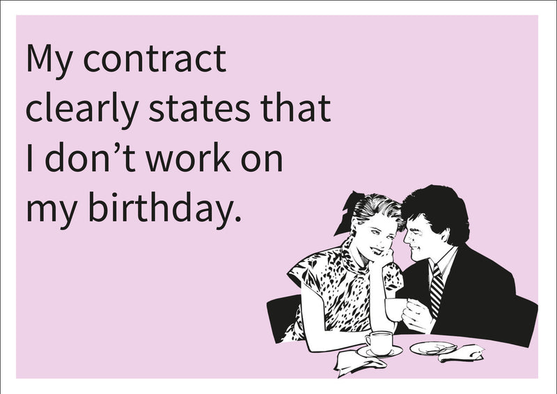 Dont Work INSPIRED Adult Personalised Birthday Card Birthday Card