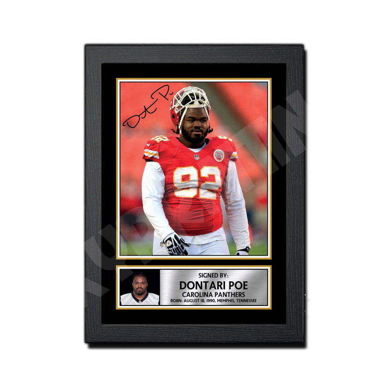 Dontari Poe 1 Limited Edition Football Signed Print - American Footballer