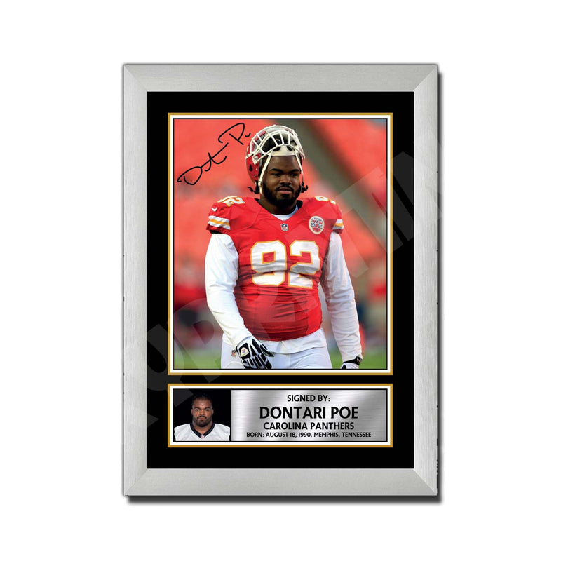 Dontari Poe 1 Limited Edition Football Signed Print - American Footballer