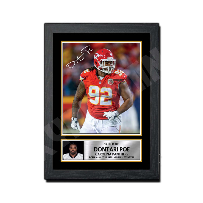 Dontari Poe 2 Limited Edition Football Signed Print - American Footballer