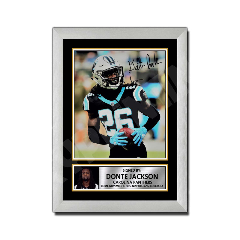 Donte Jackson 1 Limited Edition Football Signed Print - American Footballer