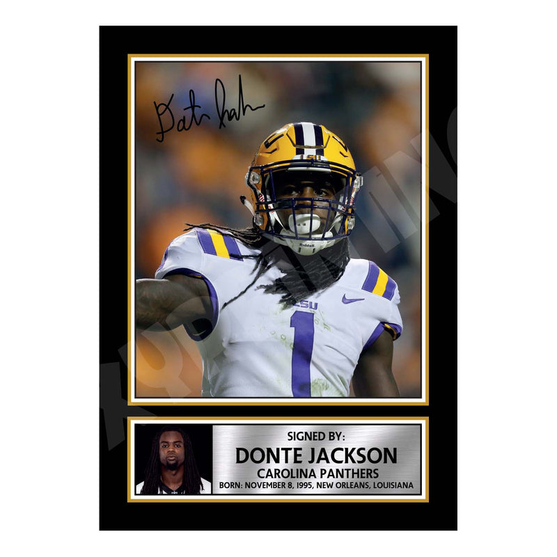 Donte Jackson 2 Limited Edition Football Signed Print - American Footballer