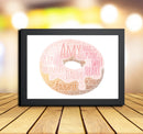 Personalised Donut 1 Word Art Poster Print