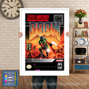 Doom Super Nintendo GAME INSPIRED THEME Retro Gaming Poster A4 A3 A2 Or A1
