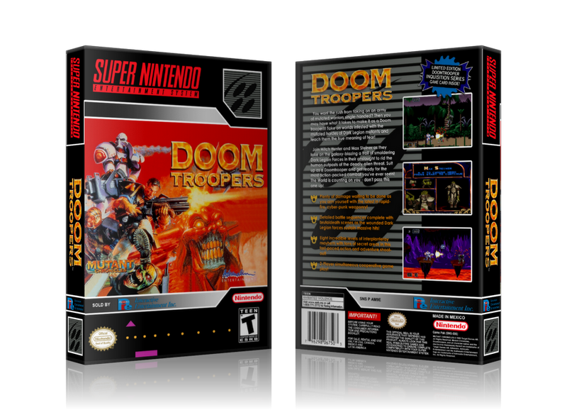 Doom Troopers Replacement Nintendo SNES Game Case Or Cover