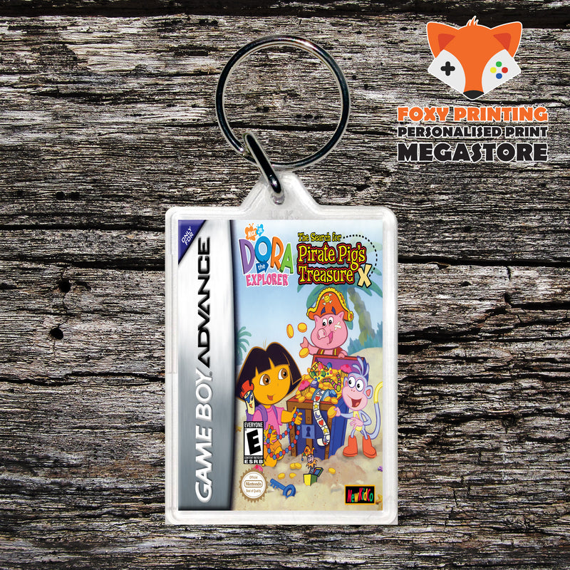 Dora The Explorer - The Search For Pirate Pig's Treasure Retro Gaming Keyring