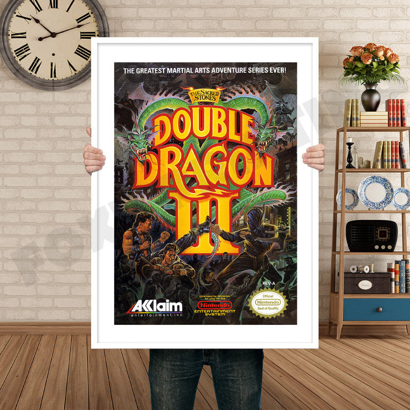 Double Dragon III Retro GAME INSPIRED THEME Nintendo NES Gaming A4 A3 A2 Or A1 Poster Art 206