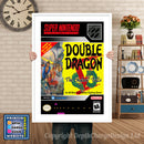 Double Dragon V Super Nintendo GAME INSPIRED THEME Retro Gaming Poster A4 A3 A2 Or A1