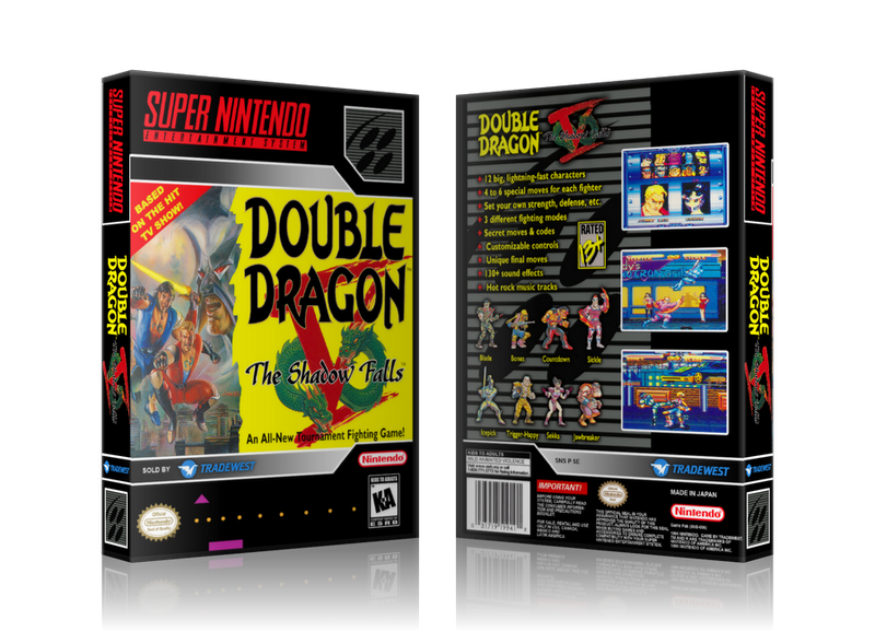 Double Dragon V Replacement Nintendo SNES Game Case Or Cover