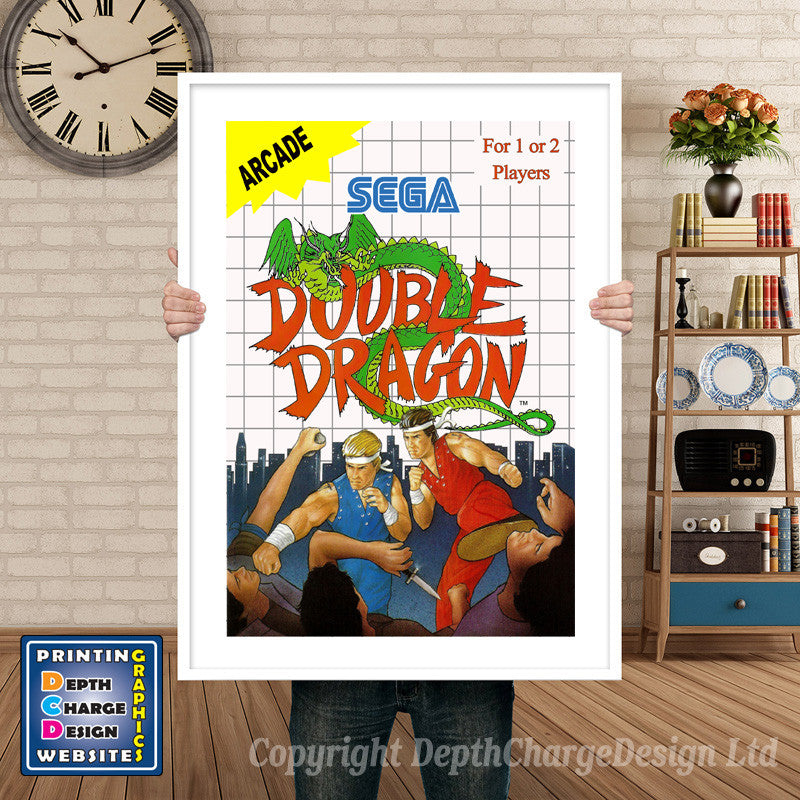Double Dragon Inspired Retro Gaming Poster A4 A3 A2 Or A1