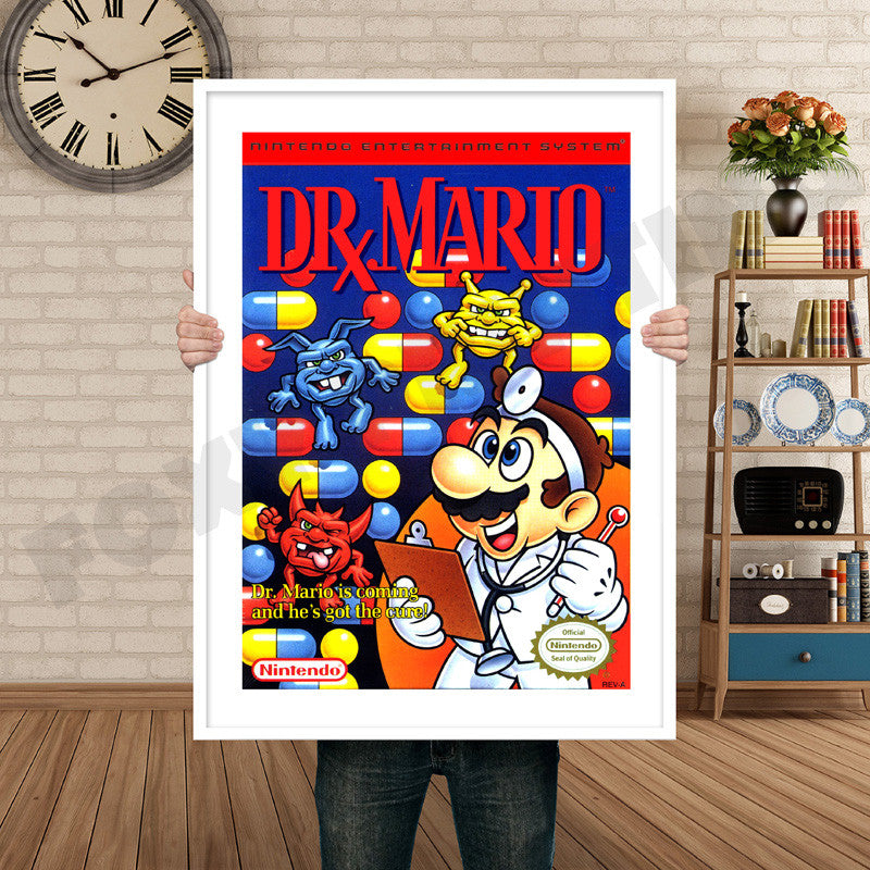 Dr Mario Retro GAME INSPIRED THEME Nintendo NES Gaming A4 A3 A2 Or A1 Poster Art 210