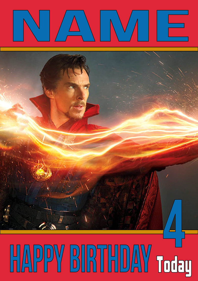 Dr Strange THEME INSPIRED Style PERSONALISED Kids Adult FUNNY Birthday Card 2