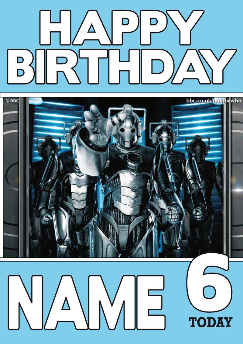 THEME INSPIRED Kids Adult Personalised Birthday Card Dr Who Birthday Card 6