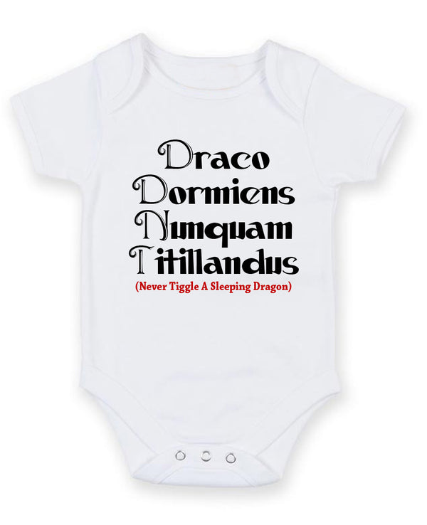 Dracon Dormiens Personalised Baby Boy Girl Unisex Short Sleeve Bodysuit
