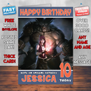 Personalised Dragon Age Origins Inspired Style Game Kids Inspired Birthday Card (SA)