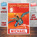 Dragons 2 Style Theme Personalised Kidshows Birthday Card (SA)