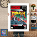 Drakkhen Super Nintendo GAME INSPIRED THEME Retro Gaming Poster A4 A3 A2 Or A1
