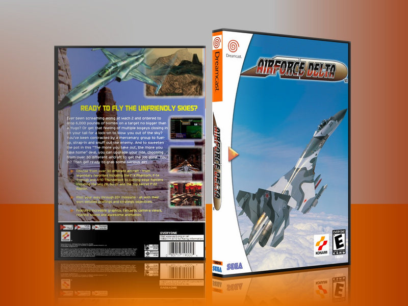 Sega Dreamcast Dc REPLACEMENT GAME CASE for Air force delta 2