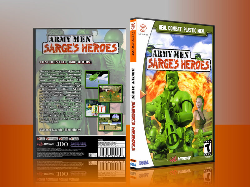 Sega Dreamcast Dc REPLACEMENT GAME CASE for Army men sarges heroes