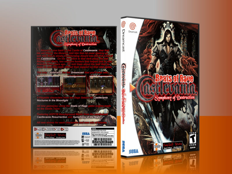 Sega Dreamcast Dc REPLACEMENT GAME CASE for Bor castlevania symphony of destruction