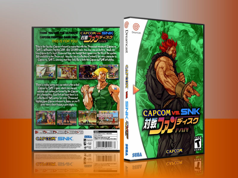 Sega Dreamcast Dc REPLACEMENT GAME CASE for Capcom vs snk fan disc
