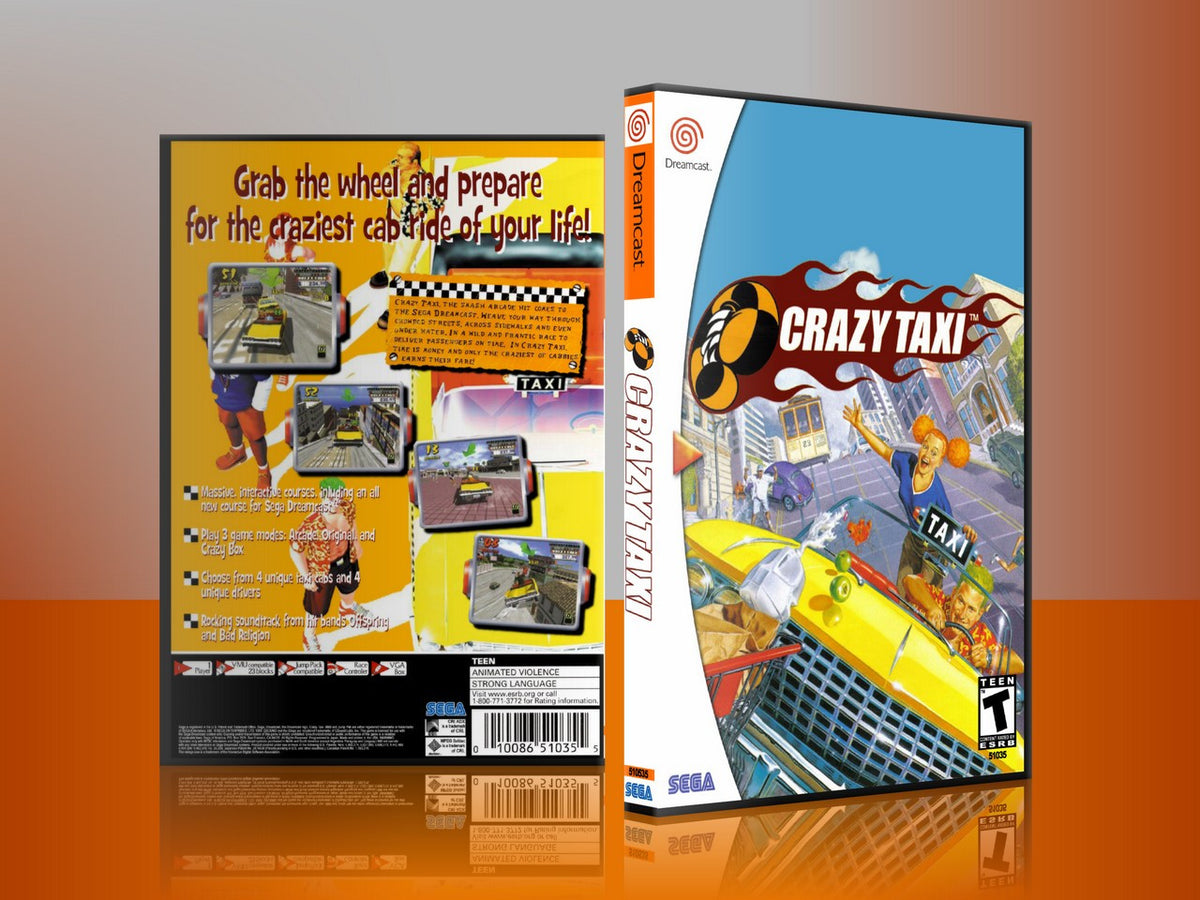 Sega Dreamcast Dc REPLACEMENT GAME CASE for Craxy taxi 2