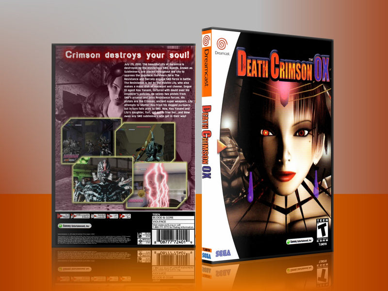 Sega Dreamcast Dc REPLACEMENT GAME CASE for Death crimson ox