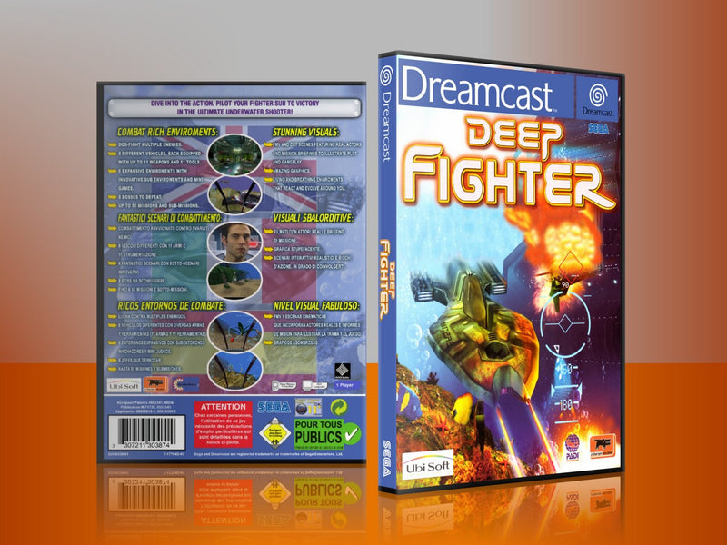 Sega Dreamcast Dc REPLACEMENT GAME CASE for Deep fighter Eu