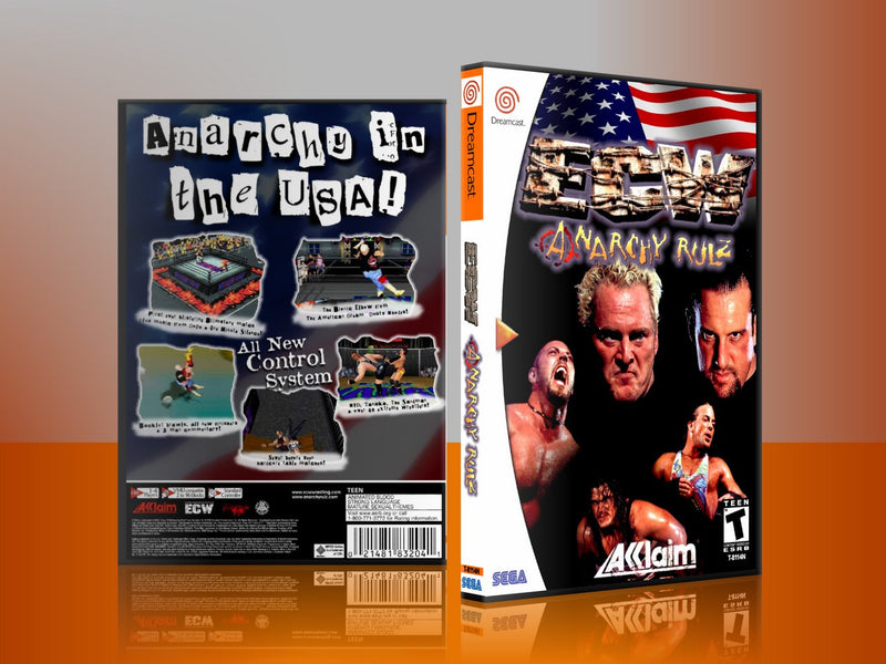 Sega Dreamcast Dc REPLACEMENT GAME CASE for Ecw anarchy rulz