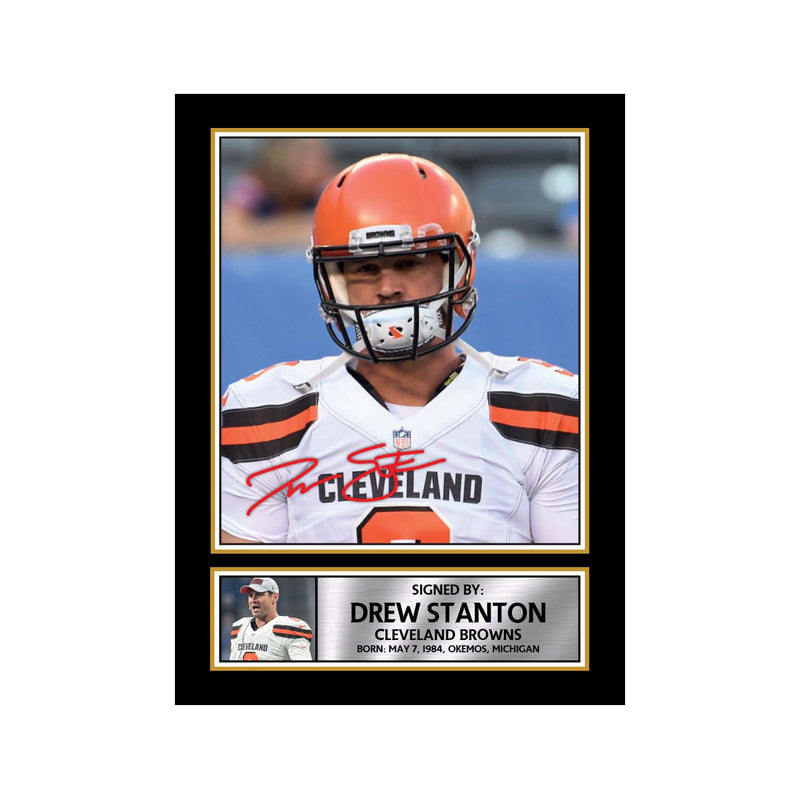 Drew Stanton 2 Limited Edition Football Signed Print - American Footballer