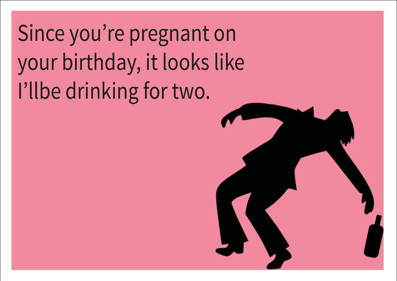 Drinking For Two INSPIRED Adult Personalised Birthday Card Birthday Card