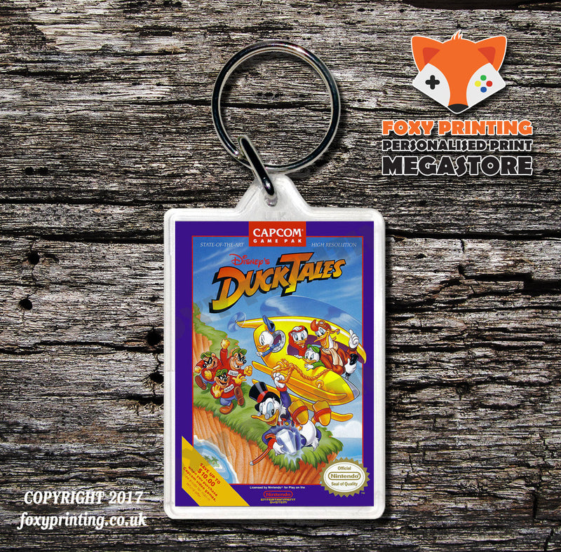 Duck Tales 2 Retro NES Game Cover Art Gaming Keyring