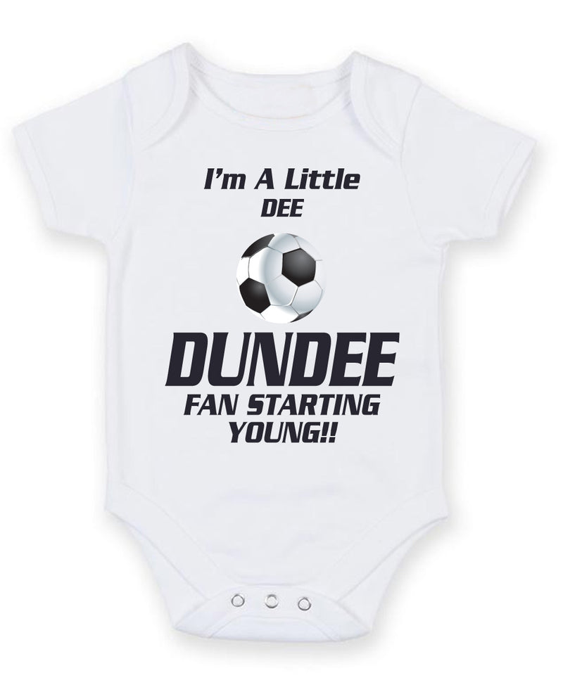 Dundee Fan Starting Football Fan Baby Grow Bodysuit