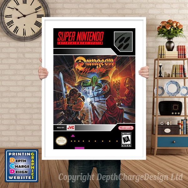 Dungeon Master Super Nintendo Game Inspired Theme Retro Gaming Poster