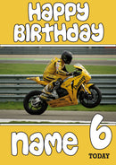 Personalised Dunlop Bike Birthday Card