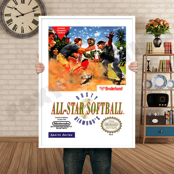 Dusty Diamonds All Star Baseball Retro Game Inspired Theme Nintendo NES Gaming