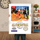 Dusty Diamonds All Star Baseball Retro GAME INSPIRED THEME Nintendo NES Gaming A4 A3 A2 Or A1 Poster Art 224