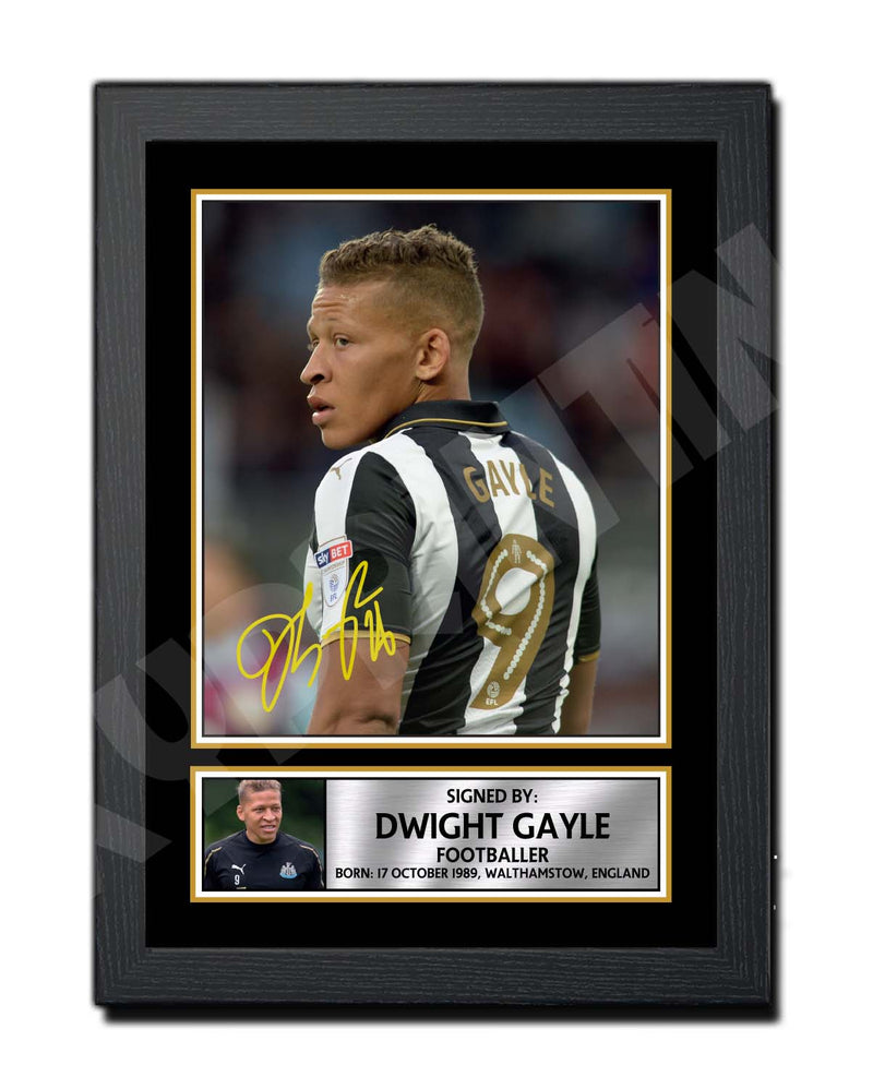 Dwight Gayle 2 Limited Edition Football Player Signed Print - Football