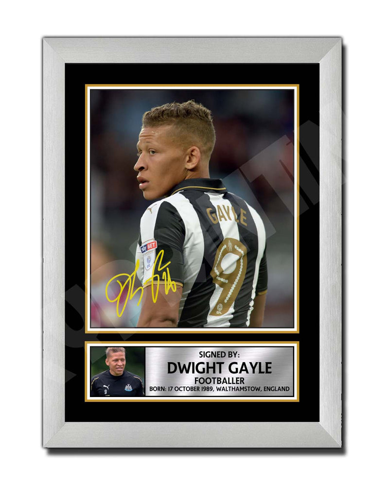 Dwight Gayle 2 Limited Edition Football Player Signed Print - Football