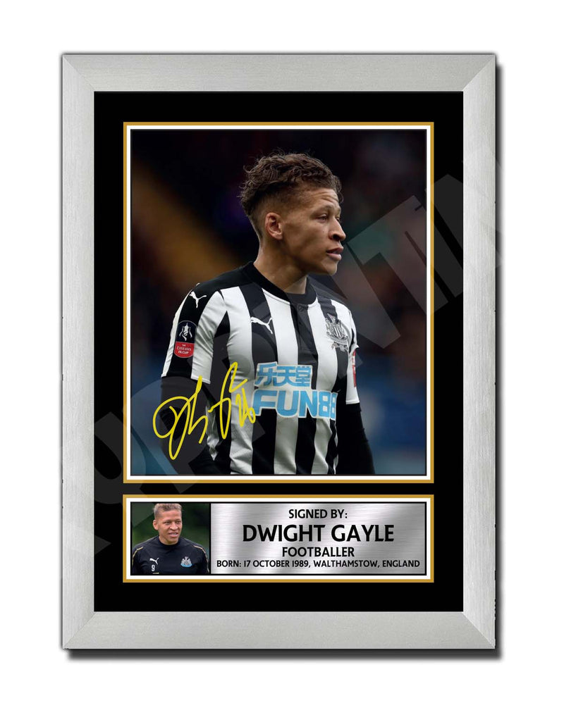 Dwight Gayle (1) Limited Edition Football Player Signed Print - Football