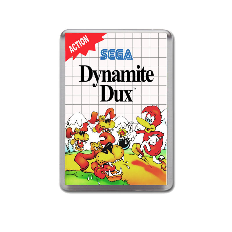 Dynamite Dux Sega Master System Game Inspired Fridge Magnet