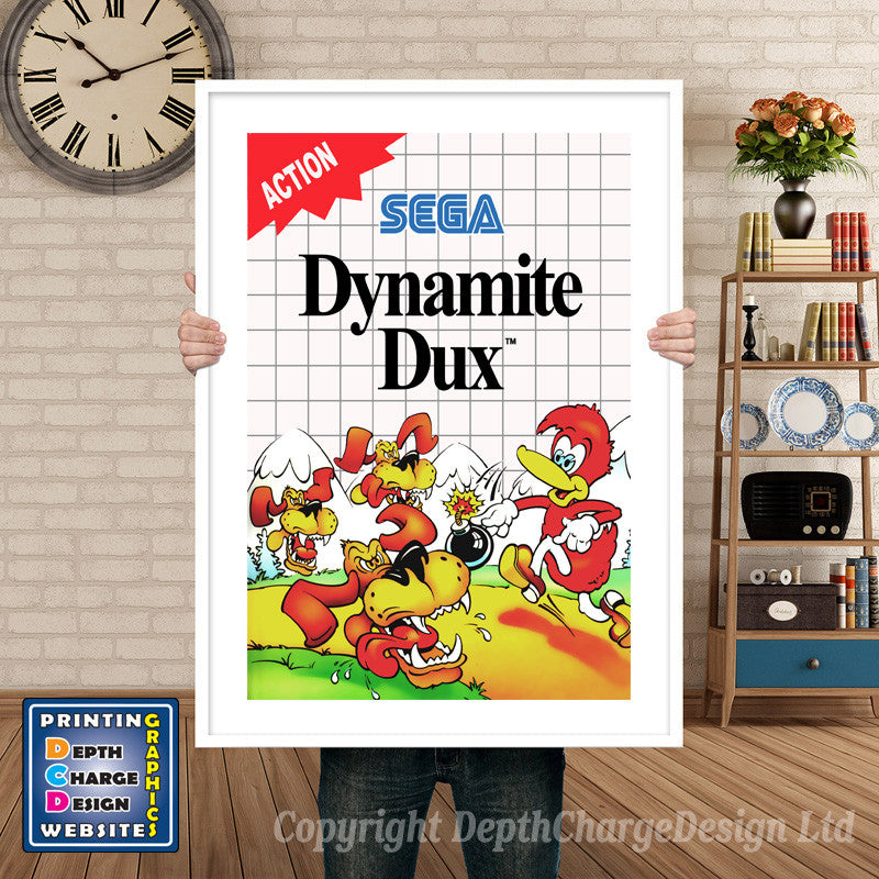 Dynamite Dux Inspired Retro Gaming Poster A4 A3 A2 Or A1