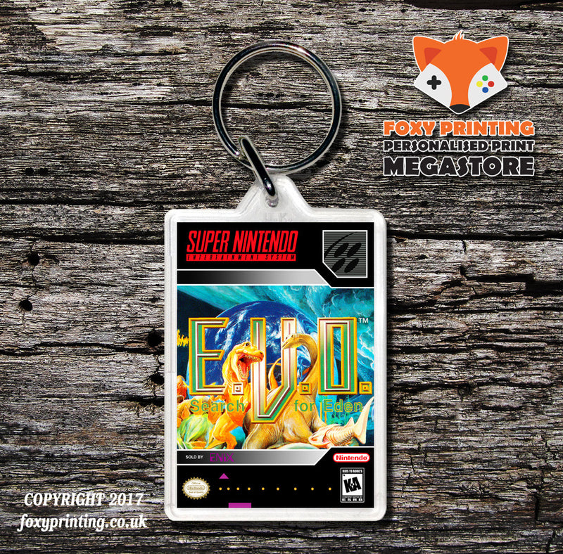 E.V.O. Search For Eden Game Inspired Retro Gaming Keyring