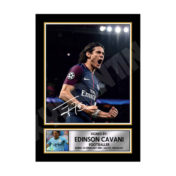 EDISON CAVANI 2 Football Player Printed Signature Print
